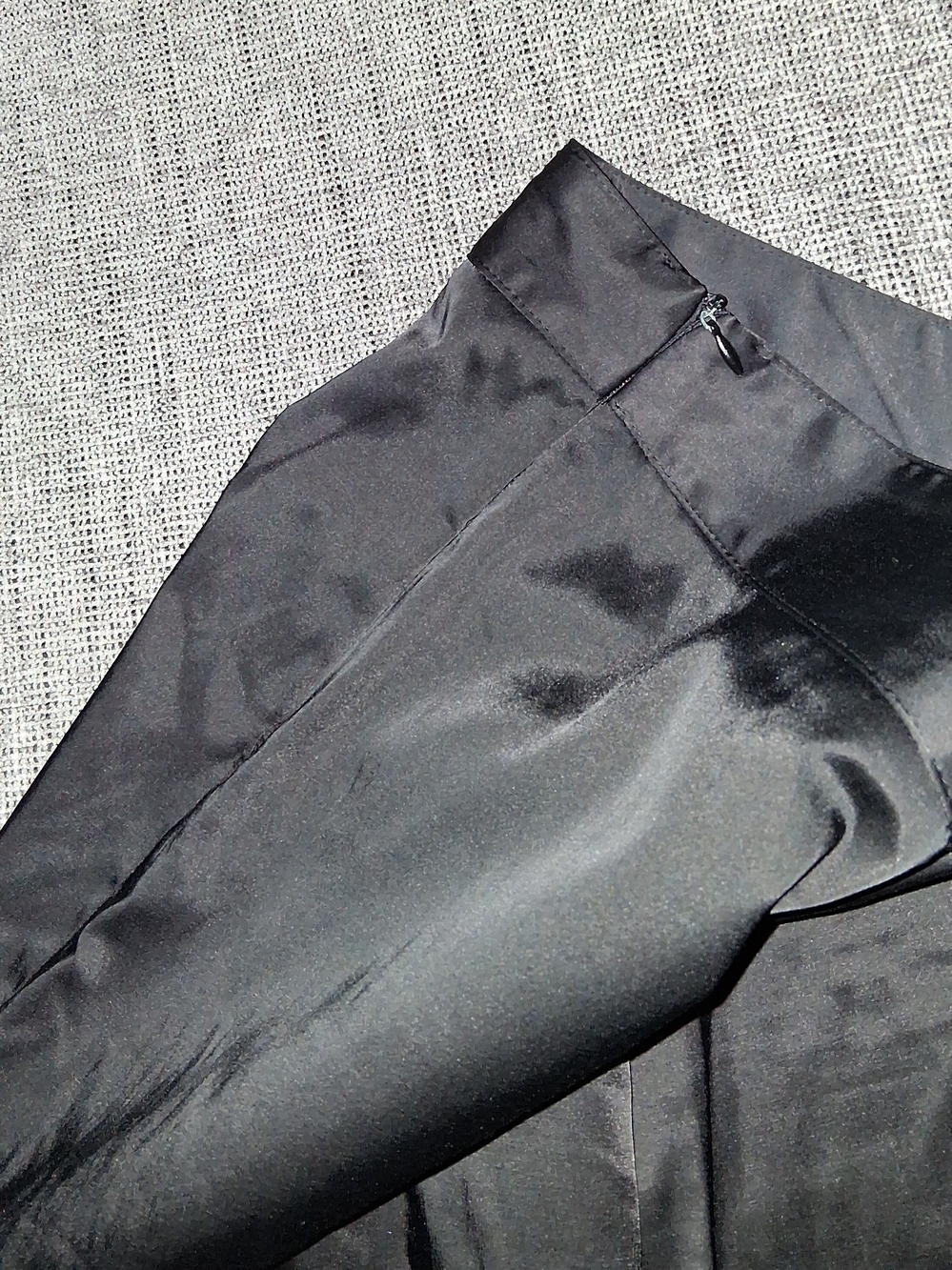 Zara Black Women's Satin Like Cargo  Pants with Left Side Cut Out - Picture 4 of 8
